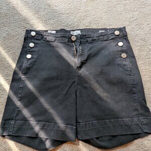 Nicole Miller NY High Waisted, Black Denim Shorts